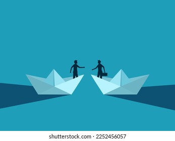 Two men shaking hands. Negotiate business and make business deals. merger concept