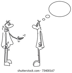 Two men are talking