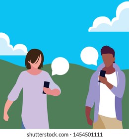 two men using smartphone devices