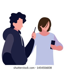 two men using smartphone devices