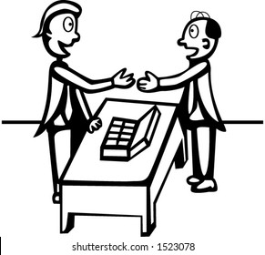 two mens negotiating