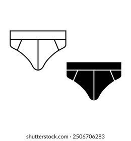 Icono del Vector de la ropa interior de dos hombres