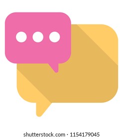 
Two message bubbles showing process of chatting and conversation 
