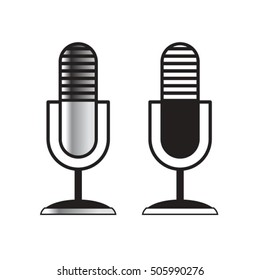 two microphones in black & white