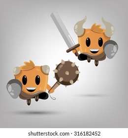 Two militant cute monster