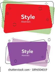 Two minimalist simple colored banners