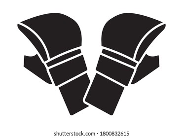 two mixed martial arts glove flat for apps or website