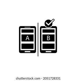 two mobile phones icon in IT set