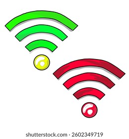 Two modern and attractive wifi icon vectors. With subtle gradients and a touch of minimalist geometric elements, creating a dynamic and professional look.