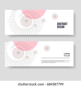 Two modern banner. Abstract modern technology background, futuristic twirl design. Lines and circle structure elements.
