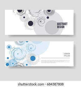 Two modern banner. Abstract modern technology background, futuristic twirl design