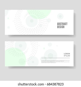 Two modern banner. Abstract modern technology background, futuristic twirl design. Lines and circle structure elements.