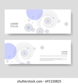 Two modern banner. Abstract modern technology background, futuristic twirl design. Lines and circle structure elements.