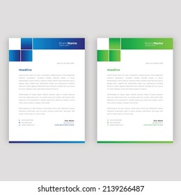 diseño de dos plantillas de membrete modernas para la identidad empresarial