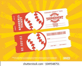 two modern professional design of baseball tickets in green theme