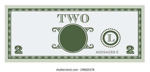 Two money bill image. With space to add your text, information and image.