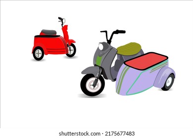 Two motorcycle trailers on a white background.