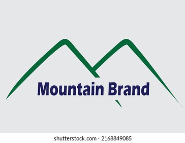 Two mountain logo examples and letters