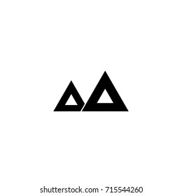two mountain logo vector