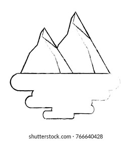 two mountain natural flora land scene