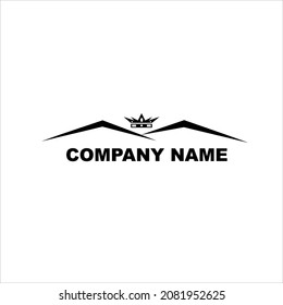 two mountains with a king's crown in the middle depicting the king of the mountain vector image for the company
