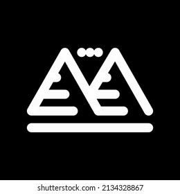 logo de dos montañas representado con líneas simples