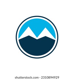 two mountains nature logo vector illustration template design