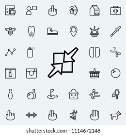 two moving arrows icon. Detailed set of minimalistic line icons. Premium graphic design. One of the collection icons for websites, web design, mobile app on colored background