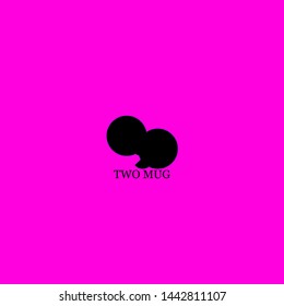 two mug icon sign signifier vector
