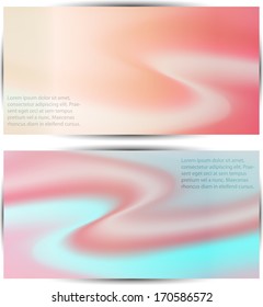 two multicolored wave soft pastel  abstract  background for design with gradients mesh  lines vector illustration eps 10