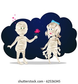 Two mummies in love