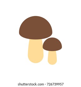 Two mushrooms. Vector illustration.