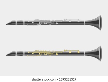 Two Music Instrument Clarinets  