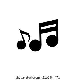 Two Music Note Icons. Musical Symbols For Rhythm And Tempo. Vector.