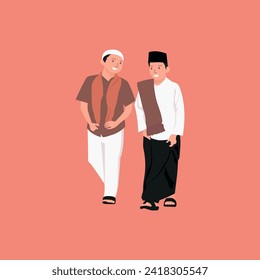 two Muslim men went to the mosque