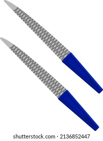 Two nail files, illustration, vector on a white background.
