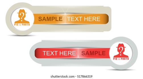 Two narrow horizontal banner with space for text and images