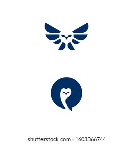 Two Negative Space Owl Logo