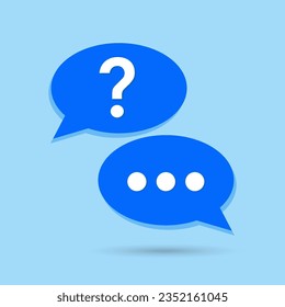 Two nested bubble chat symbols