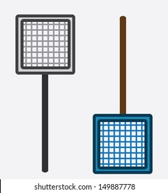 Two nets isolated gray and blue 