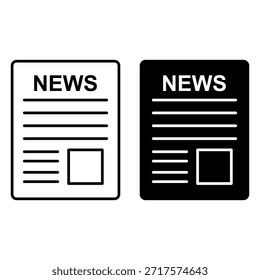 Dos noticias en Vector sobre fondo blanco