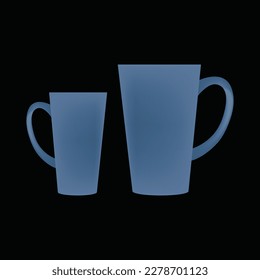 Two nice blue Coffee Cup Vector