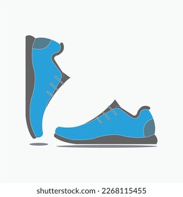 Two Nice Blue shoes for man-Vector artwork