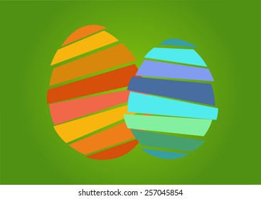 two nice and pretty easter egg