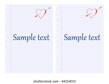 Two note off different striped - Vector
