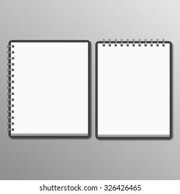 Two notebook. horizontal and vertical