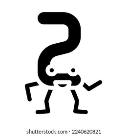 two number character glyph icon vector. two number character sign. isolated symbol illustration