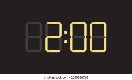 two o clock am luxury gold digital watch 2 vector 