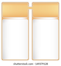 two ocher frame for text