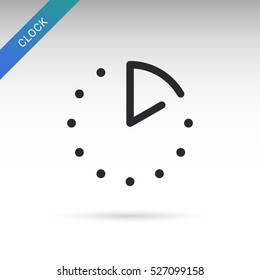 two o'clock. Clock Graphics, Clock Icon with hour and minute pointers.